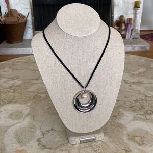 Elle 925 Sterling Silver (41g) & Pink Pearl Necklace